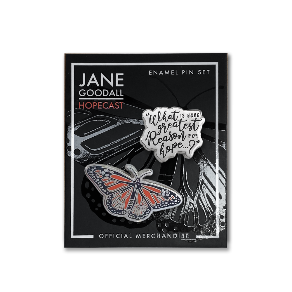 Jane Goodall- Hopecast- Enamel Pin Set