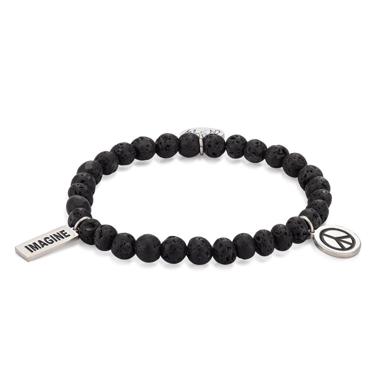 John Lennon- Imagine Peace- Beaded Charm Bracelet- SMALL