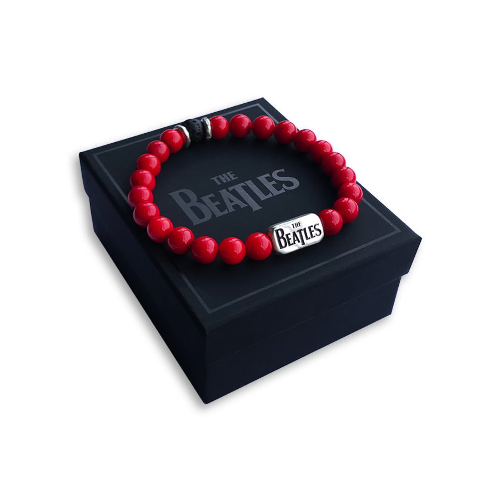 The Beatles- Sterling silver and Red Coral Beaded Bracelet- Women's