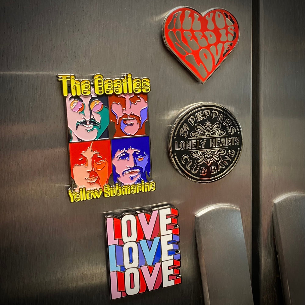 The Beatles- Love Love Love- Enamel Magnet
