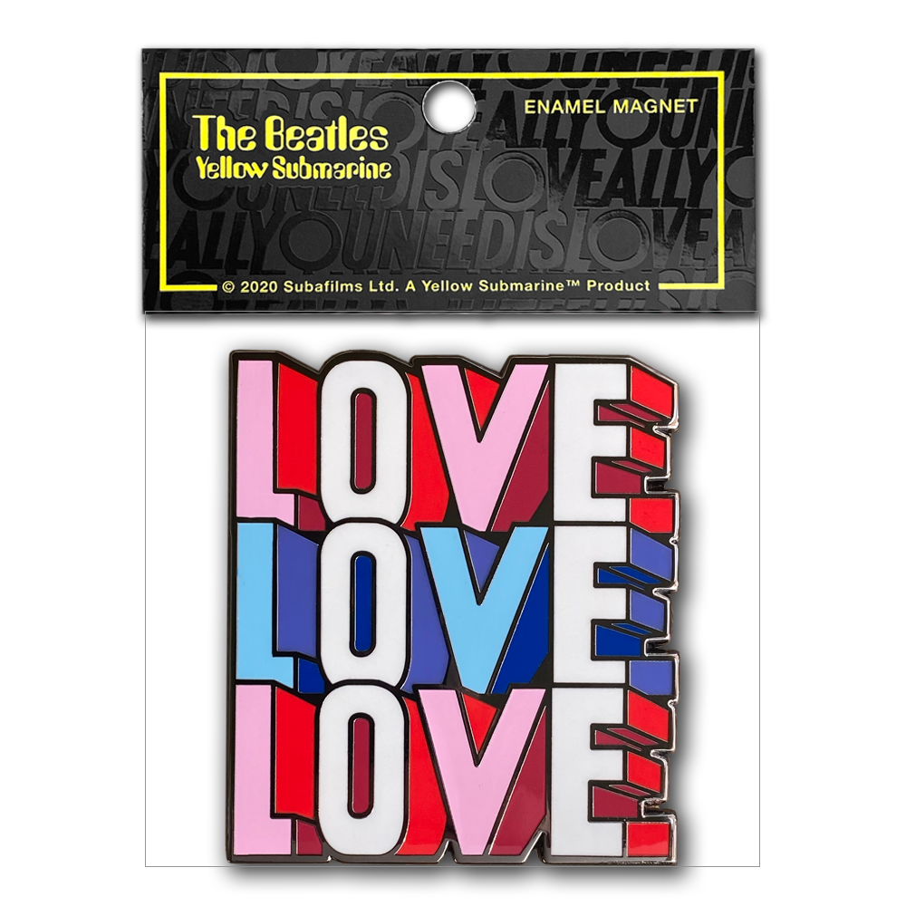 The Beatles- Love Love Love- Enamel Magnet