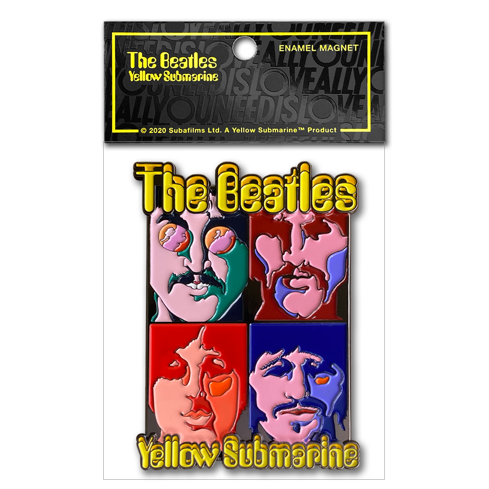 The Beatles- Yellow Submarine- Sea Of Science Portraits- Enamel Magnet