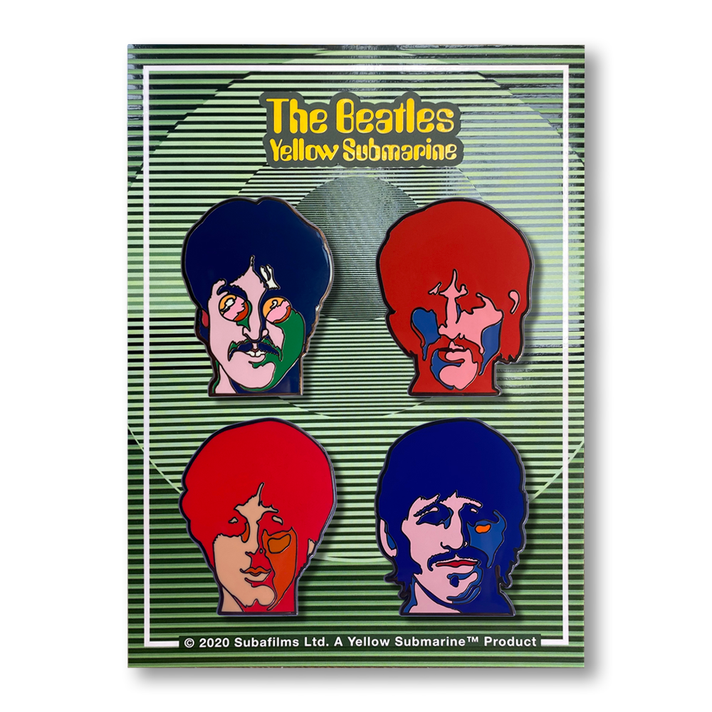 The Beatles- Yellow Submarine- Sea of Science- Portraits- Enamel Pin Set