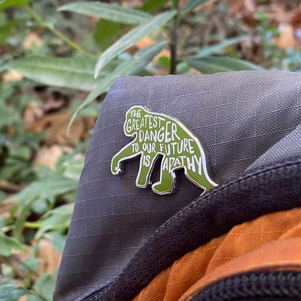 Jane Goodall enamel pin